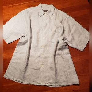 Banana Republic Men's Short Sleeve Shirt, Size XL, seafoam aqua.